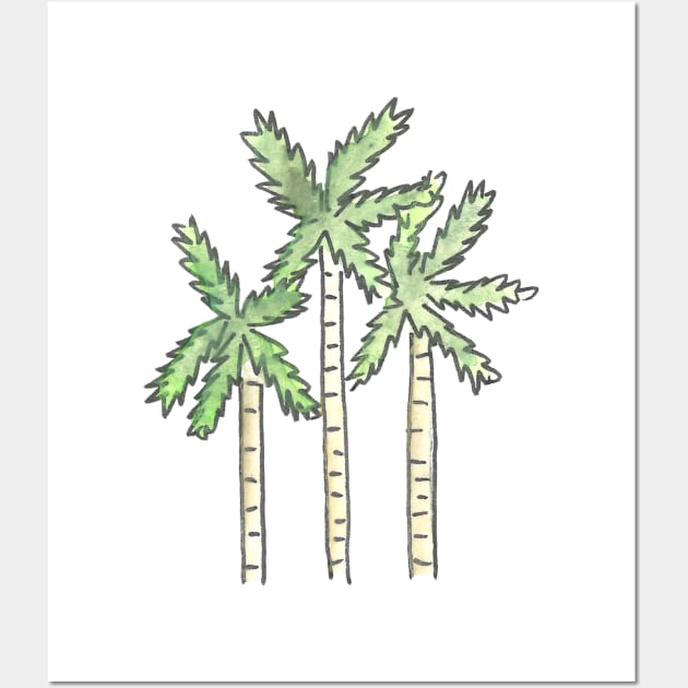 Los Angeles Icons: Palm Trees Wall Art by buhloop.icons